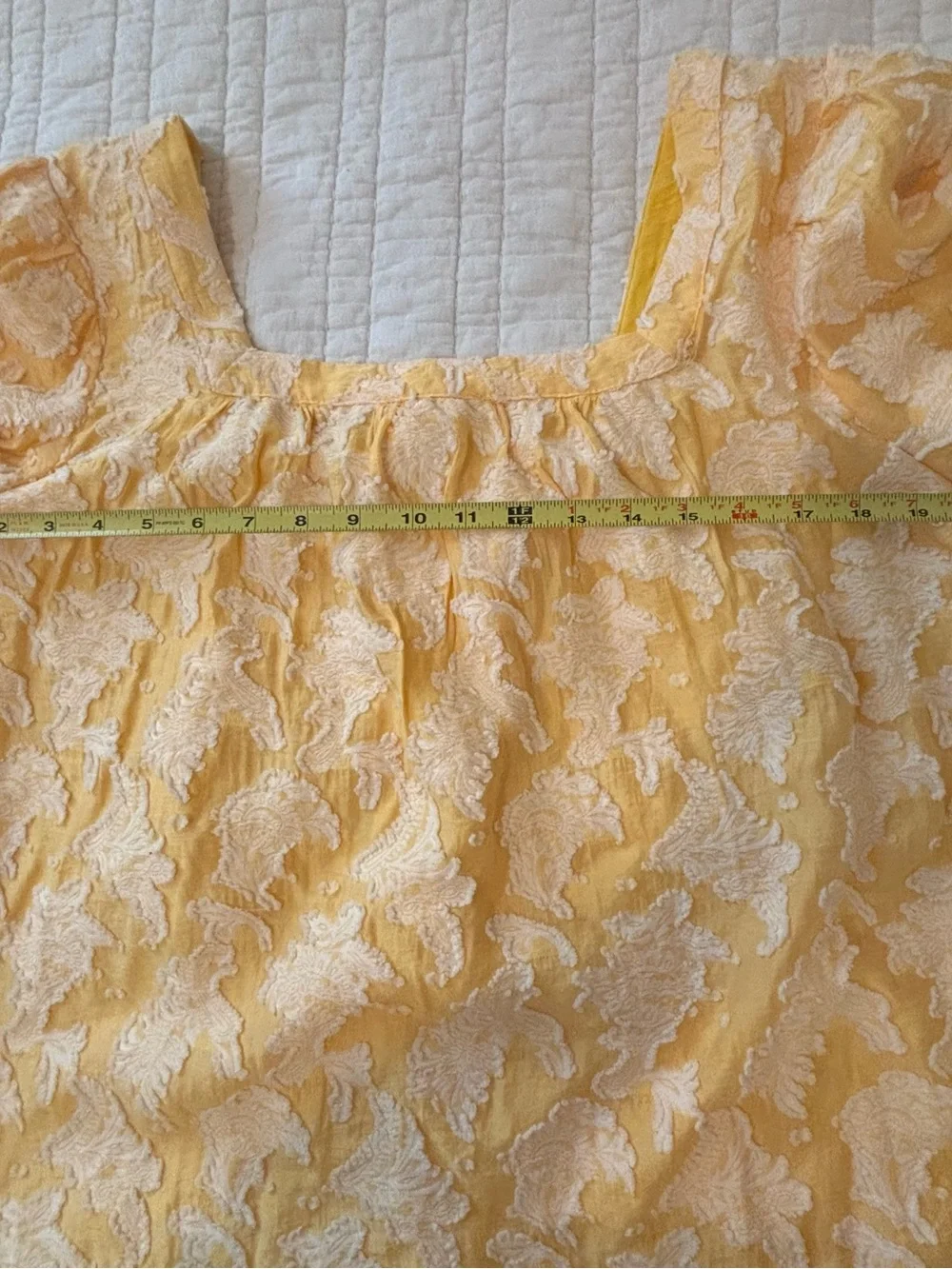 Anthropologie Yellow Tectured Blouse
